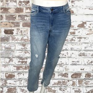 WHBM Light Blue Distressed Women's Skimmer Jeans Size 14